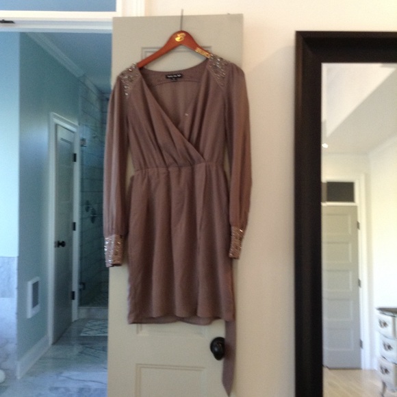 Purple/Gray Long Sleeve Dress - Picture 1 of 3